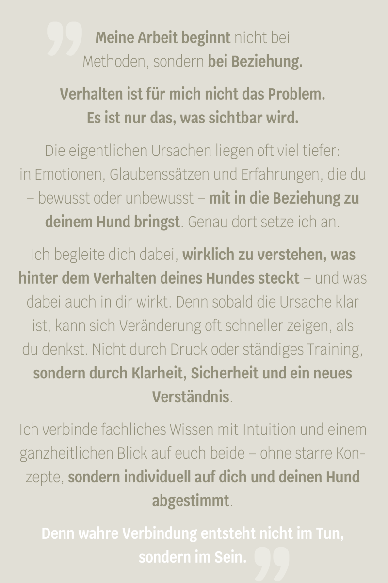 Verbindung statt Erziehung